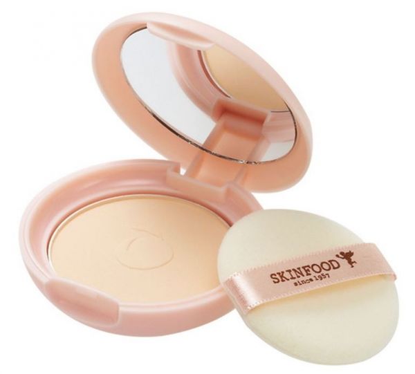 [Skin Food] Peach Sake Pore Pact -Pó compacto p/ pele oleosa